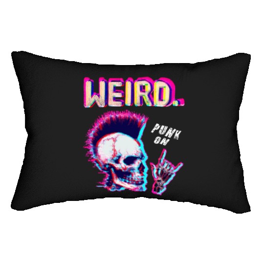 Weird - For Halloween Lovers Punk Rock Lumbar Pillows