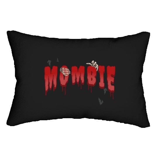 mombie; scary; blood; zombie; halloween; mom; Lumbar Pillows