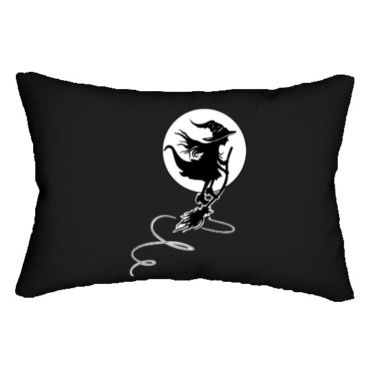 Witch Wizard Broom Halloween Lumbar Pillows