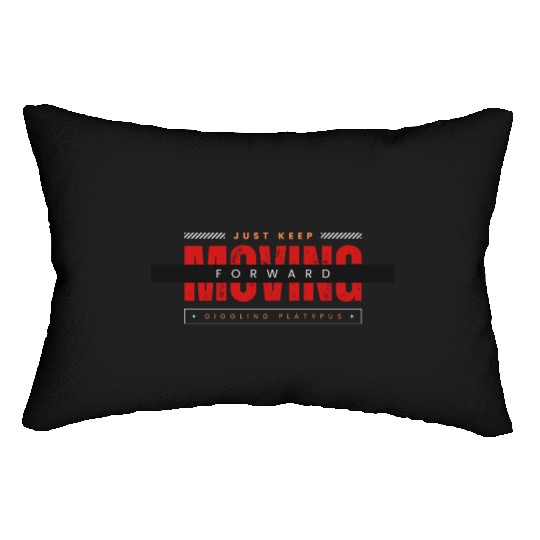 Black White Typography Motivation Lumbar Pillows
