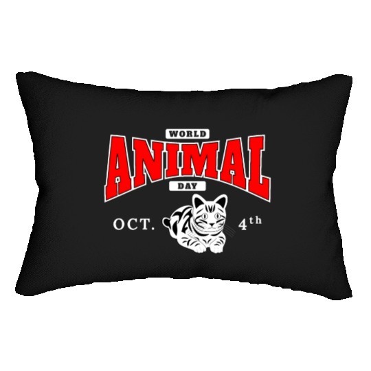 World Animal Day Lumbar Pillows