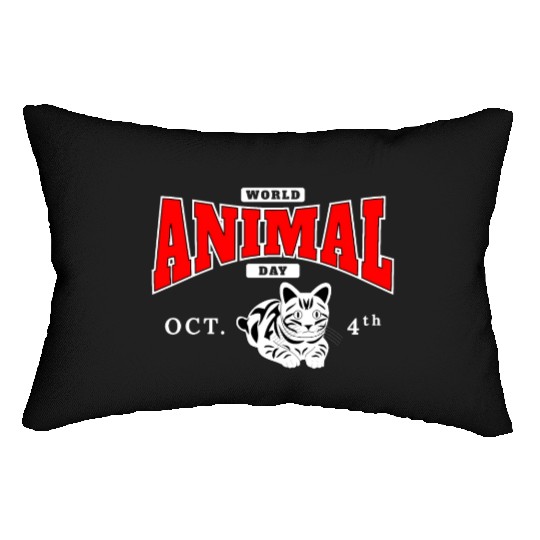 World Animal Day Lumbar Pillows