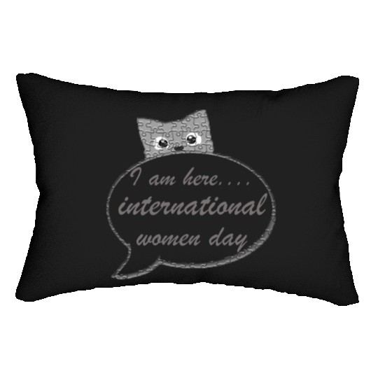international women day Lumbar Pillows design gift