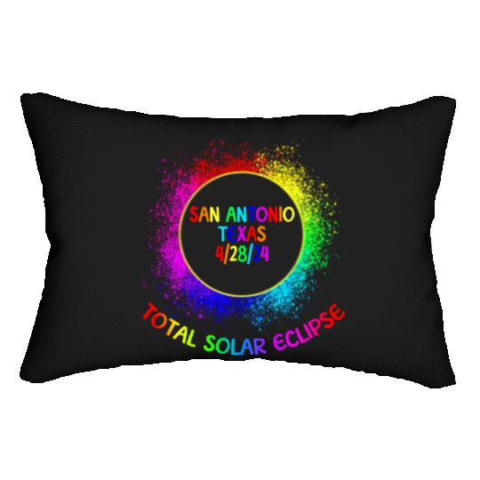 Total Solar Eclipse San Antonio Texas 4/28/24 Kids Lumbar Pillows