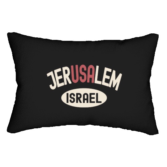 Usa Jerusalem Israel Lumbar Pillows