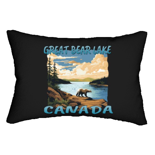 A colorful poster featuring a breathtaking view of Lumbar Pillows