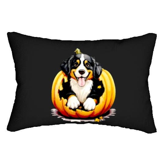 Halloween Bernese Mountain Dog Lumbar Pillows