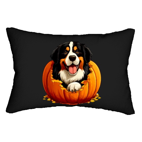 Halloween Bernese Mountain Dog Lumbar Pillows