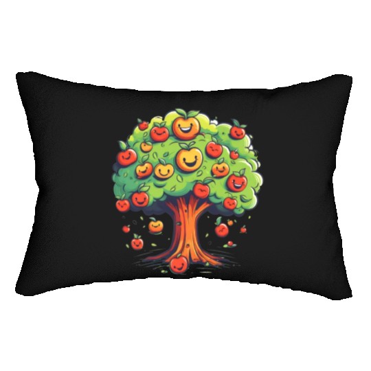 Apples Tree Fruit Orchard Apple Picking Cute Lumbar Pillows