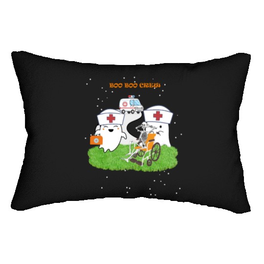 Funny Halloween Boo Boo Crew Ghost Nurse Lumbar Pillows