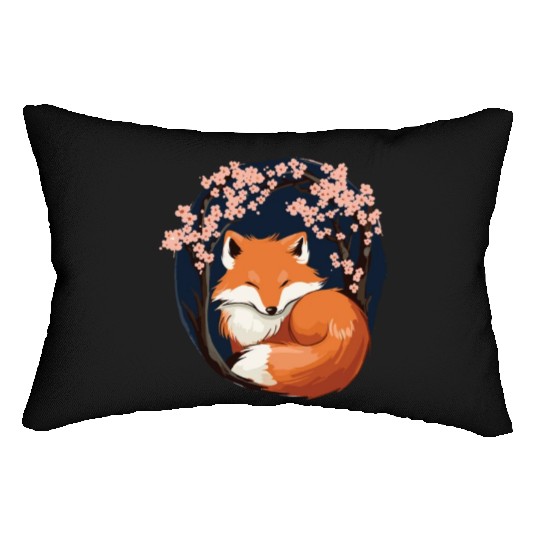 Sleeping Fox Sleepyhead Napping Sleep Fox Lover Lumbar Pillows