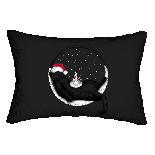 Paws and Hot Chocolate (Ink) Lumbar Pillows