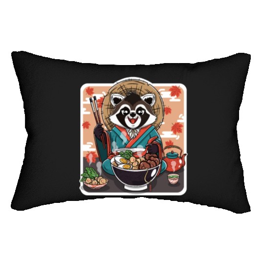 Tanuki Autumn Ramen Lumbar Pillows