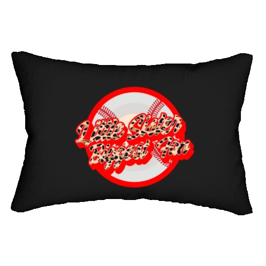 Baseball Lumbar Pillows, Little Sister Biggest Fan Lumbar Pillows,