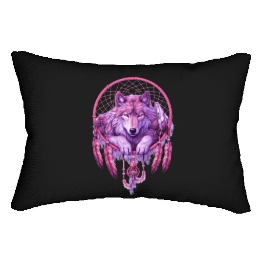 Moonlit Serenade Wolf Lumbar Pillows