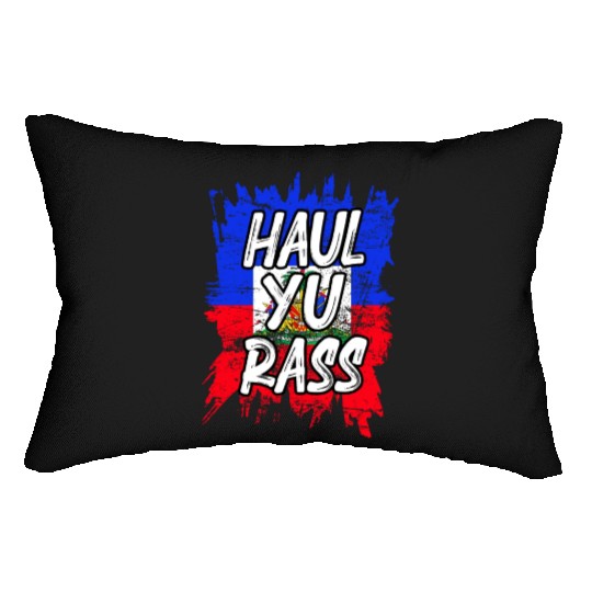 Creole Magic Afro Pride Kriol Haiti Flag Haitian Lumbar Pillows