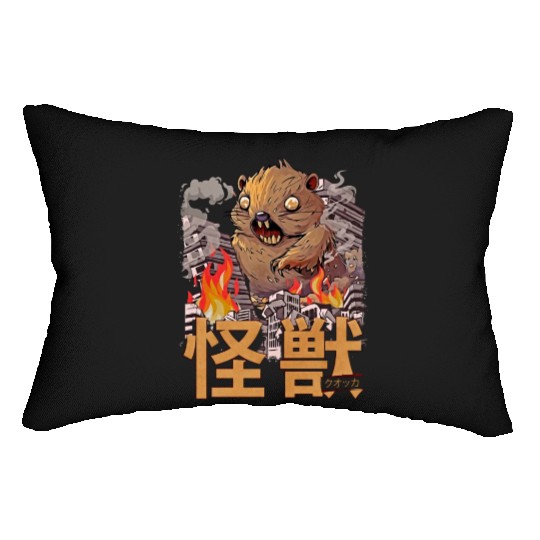 Kaiju Quokka Japanese Anime Monster Lumbar Pillows
