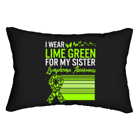 Lymphoma Warrior Lumbar Pillows, I Wear Lime Green For My