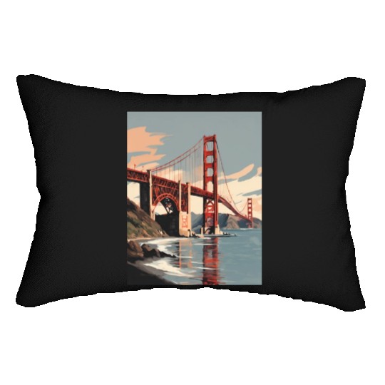 Golden Gate Bridge California Lumbar Pillows, Golden Gate