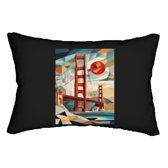Golden Gate Bridge California Lumbar Pillows, Golden Gate