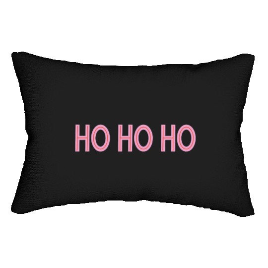 Ho Ho Ho Pink Christmas Lumbar Pillows
