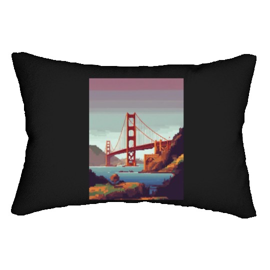 Golden Gate Bridge California Lumbar Pillows, Golden Gate