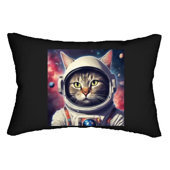 space cat Lumbar Pillows