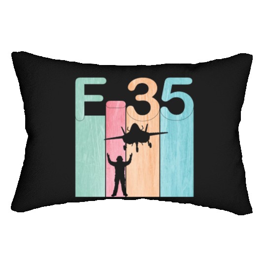 F35 Vintage Air Force Fighter Jets Lumbar Pillows
