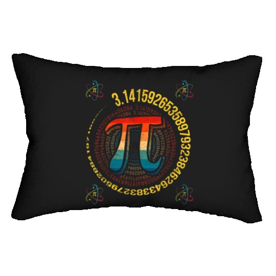 Funny Pi Day Lumbar Pillows Spiral Pi Math Lumbar Pillows for Pi Day