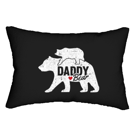 Daddy Bear Fathers Day Cute Baby Cub Papa Dad Lumbar Pillows
