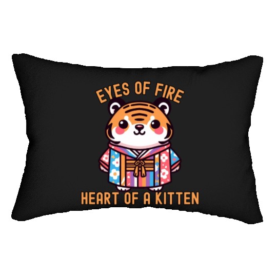 Bengal tiger in Kimono Lumbar Pillows