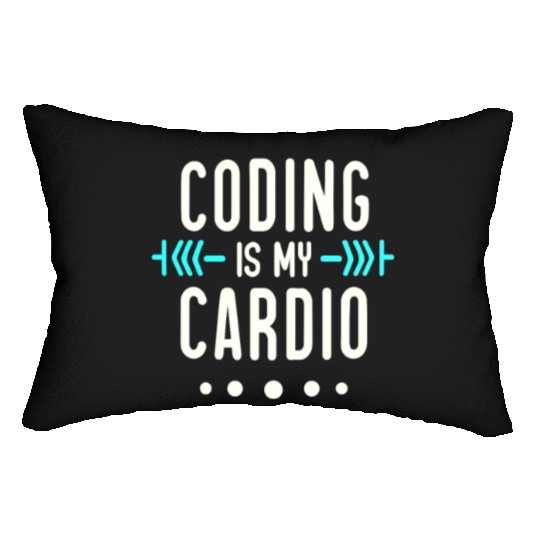 Coding Is My Cardio | Geeky Software Developer Lumbar Pillows