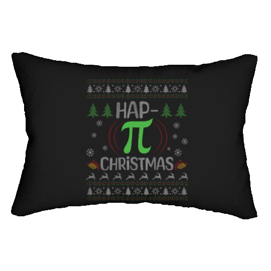 Pi Day Funny Christmas Santa Ugly Christmas Lumbar Pillows