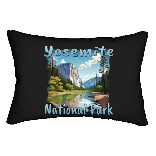 Yosemite National Park: Colorful Landscape in Lumbar Pillows