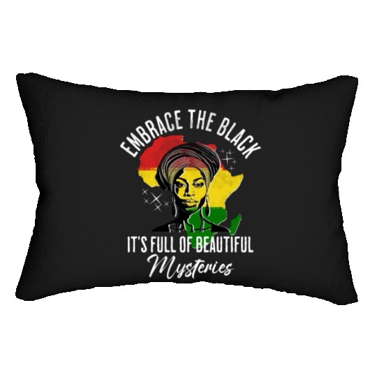 Black History Month Beautiful Woman Lumbar Pillows