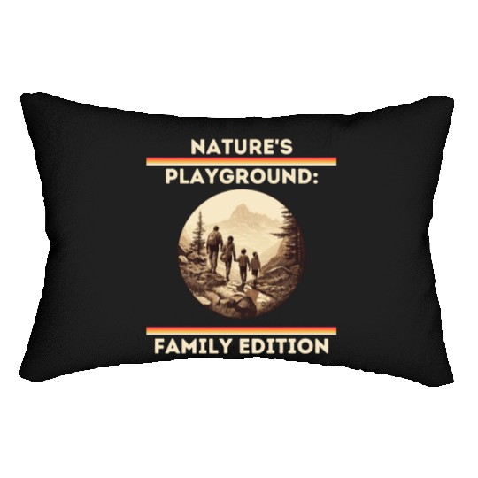 Nature's Playground: Family Edition Family Hiking Lumbar Pillows