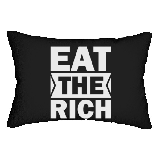 UAW President Eat The Rich Lumbar Pillows