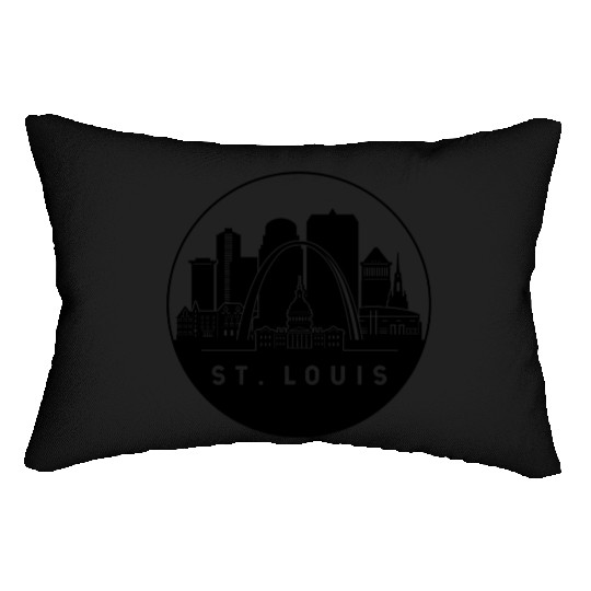 St. Louis Missouri Skyline Lumbar Pillows