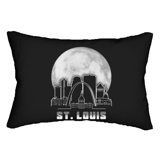 St. Louis Missouri Full Moon Lumbar Pillows
