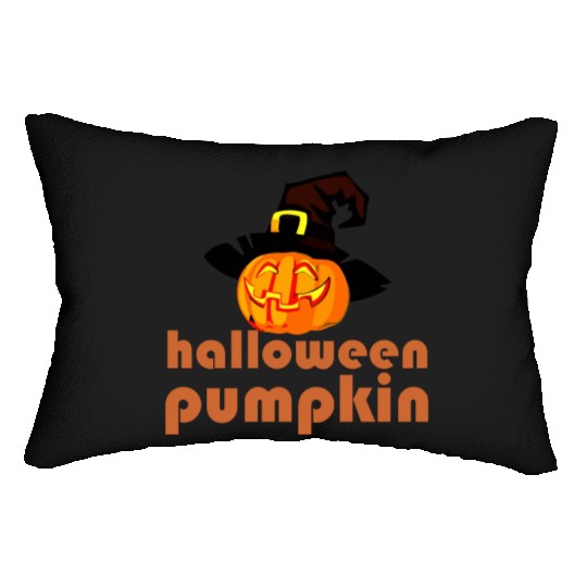 halloween pumpkin festive illustration designgift Lumbar Pillows