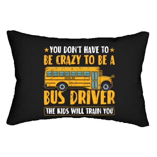 Funny School Bus Driver Lumbar Pillows