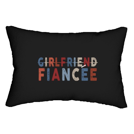 Girlfriend Fiancee Couple Engagement Engaged Lumbar Pillows