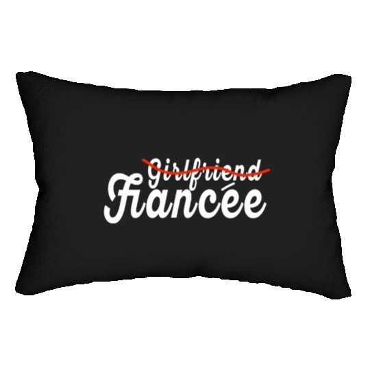 Girlfriend Fiancee Couple Engagement Engaged Lumbar Pillows