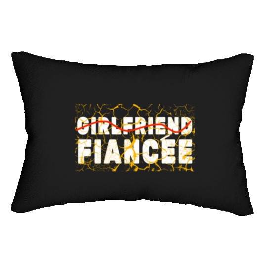 Girlfriend Fiancee Couple Engagement Engaged Lumbar Pillows