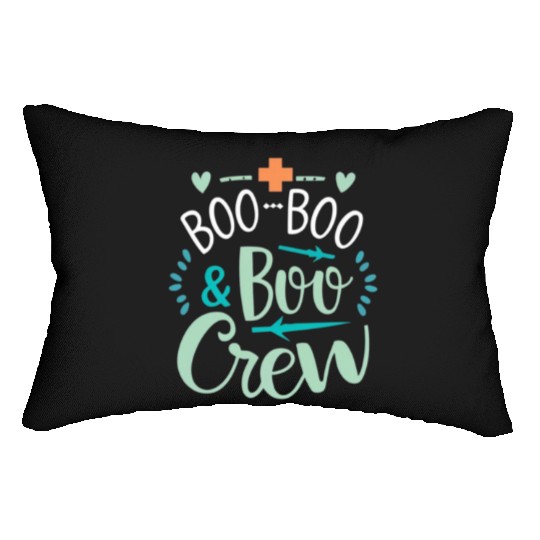 Boo Boo Crew Ghost Halloweent-chirt Lumbar Pillows