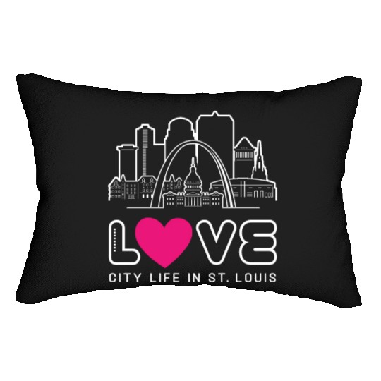 Love City Life in St. Louis Missouri Lumbar Pillows