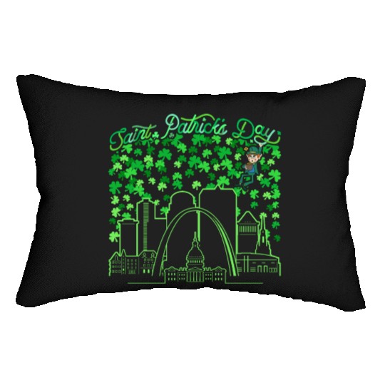 St. Louis Missouri Saint Patrick's Day Lumbar Pillows