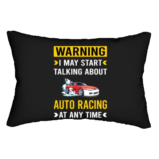 Warning Auto Racing Automotive Autosport Lumbar Pillows