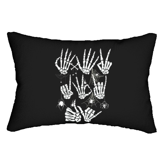 Skeleton Hand Lumbar Pillows