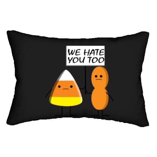 Candy Corn and Circus Peanut, Cute and Sassy Candy Lumbar Pillows